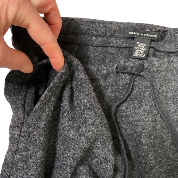 Club Monaco Vintage Skirt Lightweight Felted Wool A-Line - Picture 5 of 12